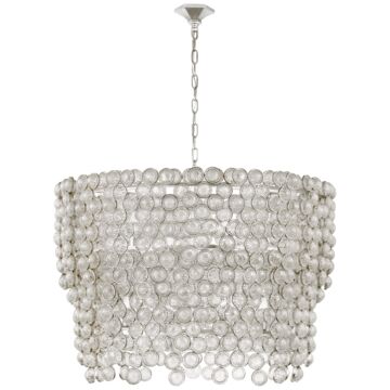 Milazzo  Chandelier in Burnished Silver Leaf by Visual Comfort Signature