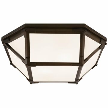 Morris LED Flush Mount in Antique Zinc by Visual Comfort Signature