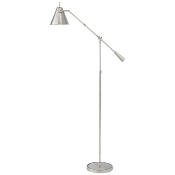 Goodman LED Floor Lamp in Polished Nickel by Visual Comfort Signature