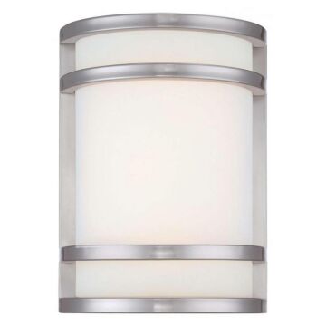 Bay View LED Outdoor Pocket Lantern in Brushed Stainless Steel by Minka Lavery