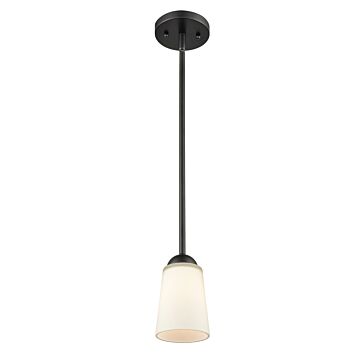 Ivey Lake One Light Mini Pendant in Matte Black by Millennium