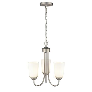 Ivey Lake Three Light Chandelier in Satin Nickel by Millennium
