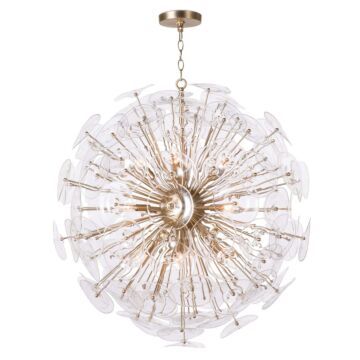 Poppy  Chandelier in Natural Brass by Regina Andrew Detroit