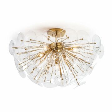 Poppy  Flush Mount in Natural Brass by Regina Andrew Detroit