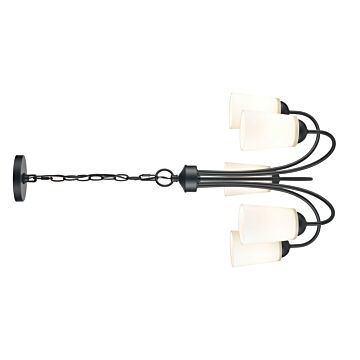 Ivey Lake Five Light Chandelier in Matte Black by Millennium