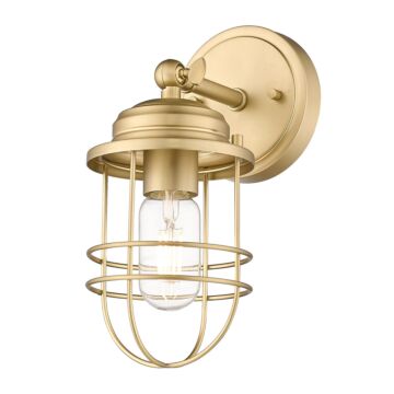 Seaport BCB One Light Wall Sconce in Brushed Champagne Bronze by Golden