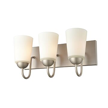 Ivey Lake Three Light Vanity in Satin Nickel by Millennium