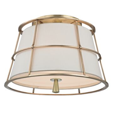 Savona Two Light Semi Flush Mount in Aged Brass by Hudson Valley