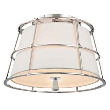 Savona Two Light Semi Flush Mount in Polished Nickel by Hudson Valley