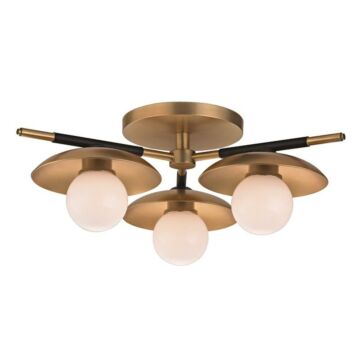 Julien LED Semi Flush Mount in Aged Brass by Hudson Valley