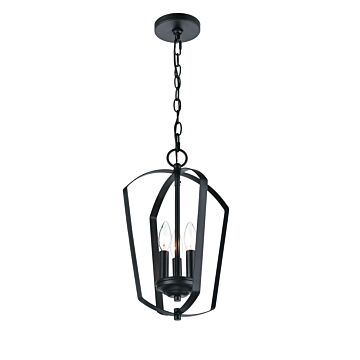 Ivey Lake Three Light Chandelier in Matte Black by Millennium
