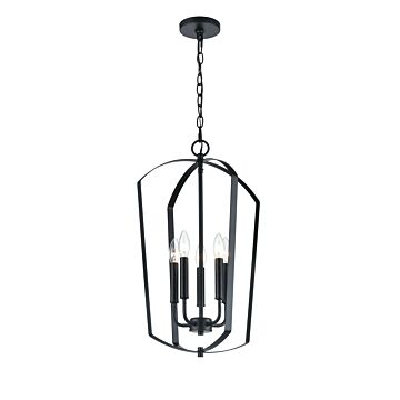 Ivey Lake Five Light Chandelier in Matte Black by Millennium