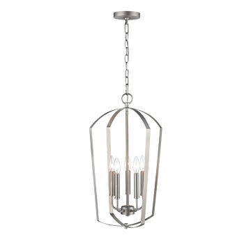 Ivey Lake Five Light Chandelier in Satin Nickel by Millennium
