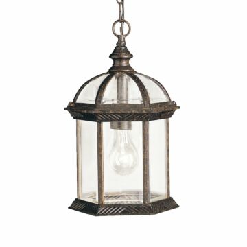Barrie One Light Outdoor Pendant in Tannery Bronze by Kichler