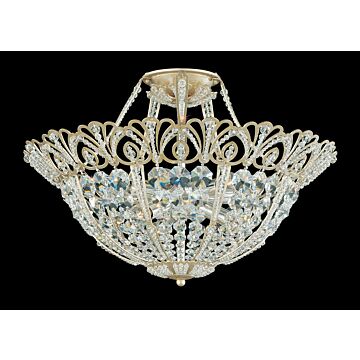 Rivendell Nine Light Semi Flush Mount in Heirloom Gold by Schonbek