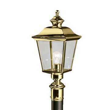 Bay Shore One Light Outdoor Post Mount in Polished Brass by Kichler