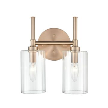 Chastine Two Light Vanity in Modern Gold by Millennium