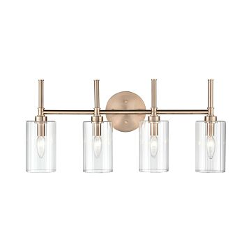 Chastine Four Light Vanity in Modern Gold by Millennium