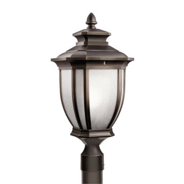Salisbury One Light Outdoor Post Mount in Rubbed Bronze by Kichler