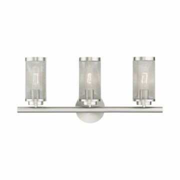 Industro 3-Light Bathroom Vanity Light in Brushed Nickel