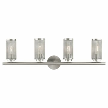 Industro 4-Light Bathroom Vanity Light in Brushed Nickel