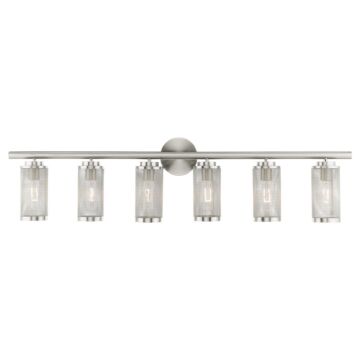 Industro 6-Light Bathroom Vanity Light in Brushed Nickel