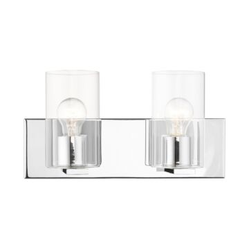 Zurich 2-Light Bathroom Vanity Light in Polished Chrome