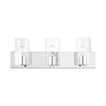 Zurich 3-Light Bathroom Vanity Light in Polished Chrome