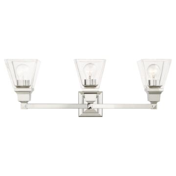 Mission 3-Light Bathroom Vanity Light in Polished Chrome