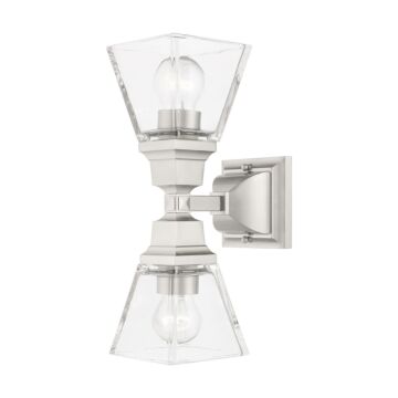Mission 2-Light Wall Sconce in Brushed Nickel