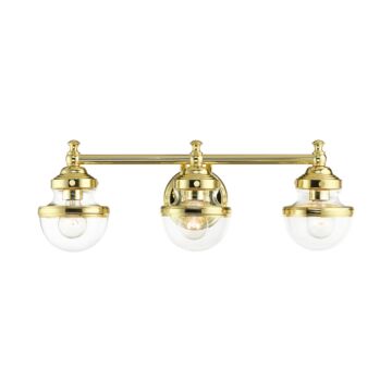 Oldwick 3-Light Bathroom Vanity Light in Polished Brass