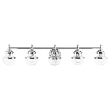 Oldwick 5-Light Bathroom Vanity Light in Polished Chrome