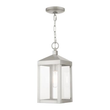 Nyack 1-Light Outdoor Pendant in Brushed Nickel