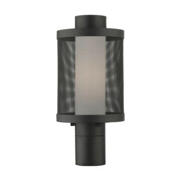 Nottingham 1-Light Outdoor Post Top Lantern in Textured Black