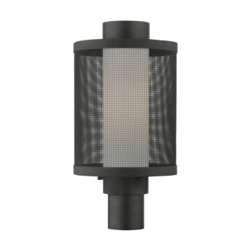Nottingham 1-Light Outdoor Post Top Lantern in Textured Black