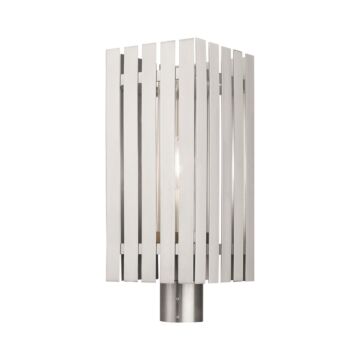 Greenwich 1-Light Outdoor Post Top Lantern in Brushed Nickel