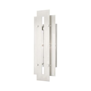 Utrecht 1-Light Outdoor Wall Lantern in Brushed Nickel