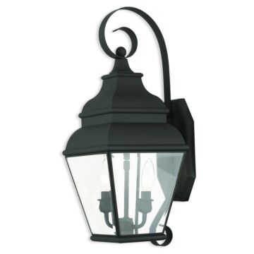 Exeter 2-Light Outdoor Wall Lantern in Black
