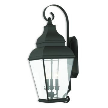 Exeter 3-Light Outdoor Wall Lantern in Black