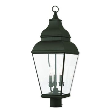 Exeter 3-Light Post-Top Lanterm in Black