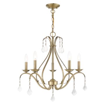 Caterina 5-Light Chandelier in Antique Brass
