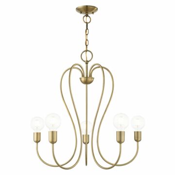 Lucerne 5-Light Chandelier in Antique Brass