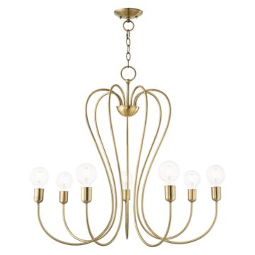Lucerne 7-Light Chandelier in Antique Brass