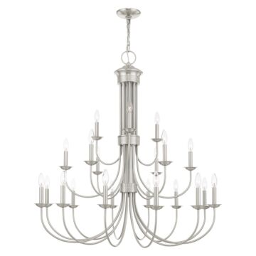 Estate 21-Light Chandelier in Brushed Nickel