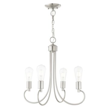 Bari 4-Light Chandelier in Brushed Nickel
