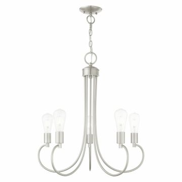 Bari 5-Light Chandelier in Brushed Nickel