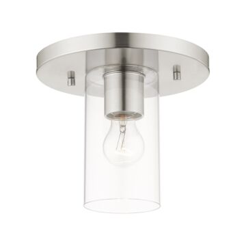Zurich 1-Light Flush Mount in Brushed Nickel