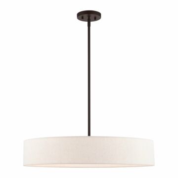 Venlo 5-Light Pendant in Bronze w with Antique Brasss