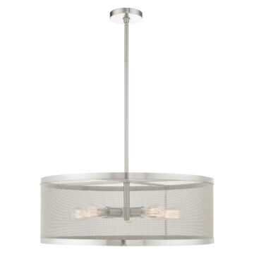 Industro 5-Light Chandelier in Brushed Nickel