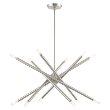 Soho 12-Light Chandelier in Brushed Nickel